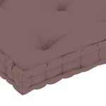 vidaXL Coussin de plancher de palette Taupe 73x40x7 cm Coton