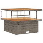 Ensemble de 8 pièces avec coussins Gris Poly Rattan Acacia