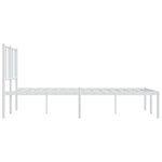 vidaXL Cadre de lit métal sans matelas et tête de lit blanc 140x200 cm