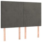 vidaXL Tête de lit Gris foncé 144 x 5 x 118/128 cm Velours