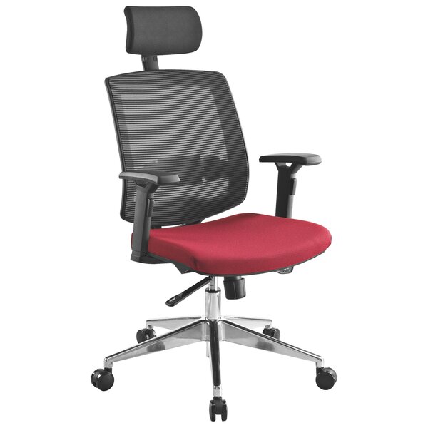 Siège de bureau Izy avec accoudoirs réglables et têtière - Dossier maille - Mécanisme synchrone