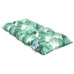 vidaXL Coussins de chaise à dossier bas lot de 2 modèle de feuille