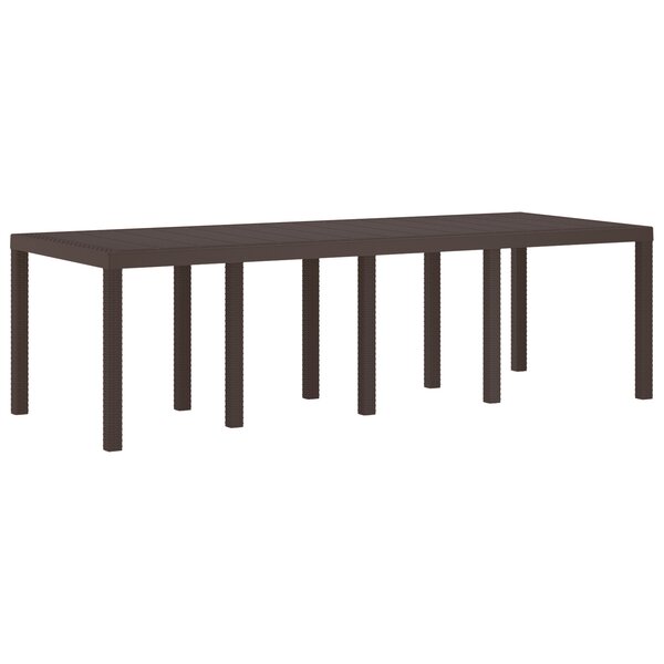 Table de Jardin vidaXL Marron 250x100x73 cm Poly Rattan