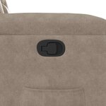 vidaXL Fauteuil inclinable taupe tissu microfibre