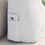 vidaXL Coussin de Dos Blanc 45 x 24 x 50 cm tissu
