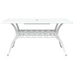 vidaXL Ensemble de salle à manger pour jardin 7 Pièces Blanc Aluminium
