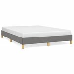 vidaXL Cadre de lit sans matelas gris foncé 160x200 cm tissu