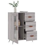 vidaXL Buffet sonoma gris 69 5x34x90 cm bois d'ingénierie