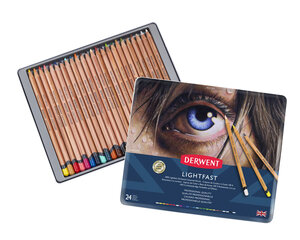 Crayons de couleur Derwent LightFast Boite x24