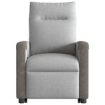 vidaXL Fauteuil inclinable de massage électrique gris nuage tissu