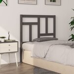 vidaXL Tête de lit Gris 80 5x4x100 cm Bois massif de pin
