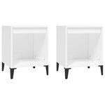 vidaXL Tables de chevet 2 Pièces Blanc 40x35x50 cm
