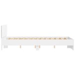 vidaXL Cadre de lit avec tête de lit et LED blanc 140x200 cm