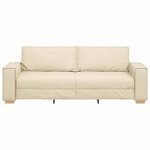 vidaXL Sofa 3 places avec coussin Crème 220 x 78 x 84 cm tissu