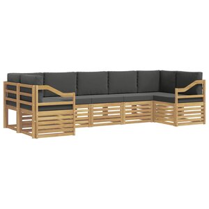 vidaXL Ensemble de canapé d'angle 7 Pièces Blanc et anthracite