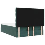 vidaXL Cadre de lit ottoman avec matelas vert foncé 140x200 cm velours