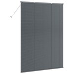 vidaXL Store de Fenêtre avec des rideaux Gris foncé Aluminium