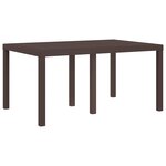 vidaXL Ensemble de salle à manger pour jardin 5 Pièces Marron et crème PP