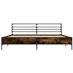 vidaXL Cadre de lit sans matelas chêne fumé 180x200 cm