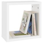 vidaXL Étagères cube murales 4 Pièces blanc 30x15x30 cm