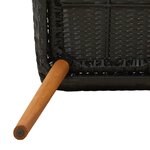 vidaXL Ensemble de salle à manger pour jardin 5 Pièces Noir polyrotin