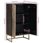 vidaXL Haut Armoire Laiton 53 5 x 30 x 95 cm