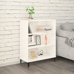 vidaXL Buffet Blanc brillant 69 5x32 5x90 cm Bois d'ingénierie