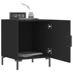 vidaXL Tables de chevet 2 Pièces noir 40x40x50 cm bois d’ingénierie