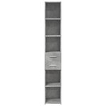 vidaXL Buffet haut gris béton 30x42 5x185 cm bois d'ingénierie