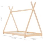 vidaXL Cadre de lit d'enfant Bois de pin massif 80x160 cm