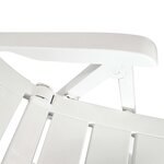 vidaXL lot de 2 Chaises inclinables de jardin Plastique Blanc