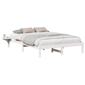 vidaXL Cadre de lit Blanc 150 x 200 cm Pin massif