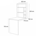 Homemania Bureau Magicbox 62x16x82 cm Blanc et noyer