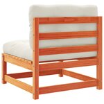 vidaXL Salon de jardin 9 Pièces avec coussins marron cire bois pin massif