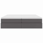 vidaXL Lit avec rangement et matelas avec matelas Gris 180 x 200 cm