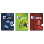 Cahier TP piqûre 17x22 cm 48 pages Seyès+48 pages unies coloris aléatoires OXFORD