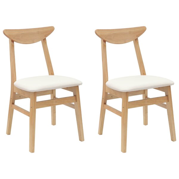 vidaXL Chaises de salle à manger 2 Pièces Naturel 42 x 47.5 x 81 cm