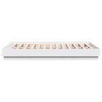 vidaXL Cadre de lit blanc 135x190 cm bois d'ingénierie