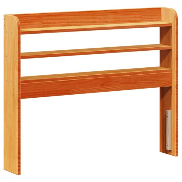 vidaXL Tête de lit avec étagères marron cire 100 cm bois massif de pin