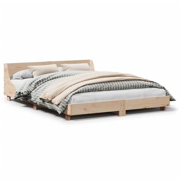 vidaXL Cadre de lit sans matelas 140x190 cm bois de pin massif