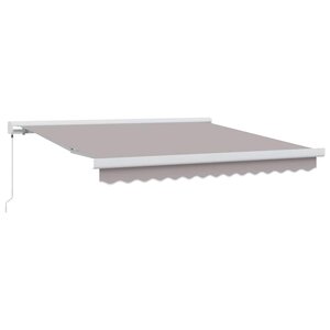 vidaXL Auvent Rétractable Gris clair 300 x 250 cm Tissu et Métal