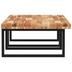 vidaXL Étagère de vasque murale acier et bois massif d'acacia