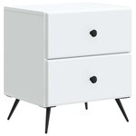 vidaXL Cabinet de chevet Blanc 43 x 34 5 x 47 5 cm Bois d'ingénierie