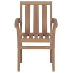 vidaXL Chaises de jardin empilables avec coussins lot de 6 Teck solide