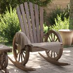 vidaXL Chaises à bascule Adirondack lot de 2 bois de sapin massif