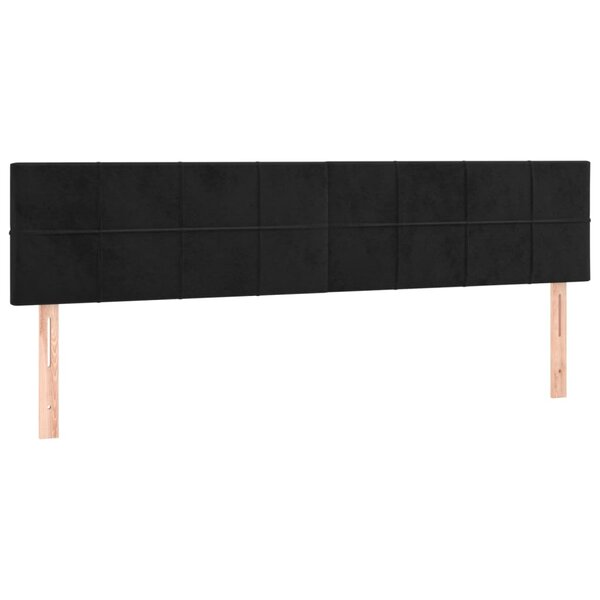 vidaXL Têtes de lit 2 Pièces Noir 90x5x78/88 cm Velours