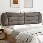 vidaXL Coussin de tête de lit Hvar taupe 200 cm tissu