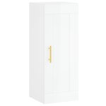 vidaXL Armoire murale blanc brillant 34 5x34x90 cm bois d'ingénierie