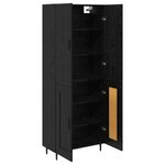 vidaXL Haut Armoire Chêne noir 69 5 x 34 x 180 cm