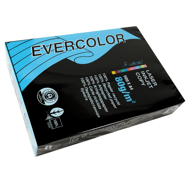 Ramette 500 Feuilles Papier 80g A4 210x297 mm Certifié Ange Bleu Bleu foncé EVERCOLOR